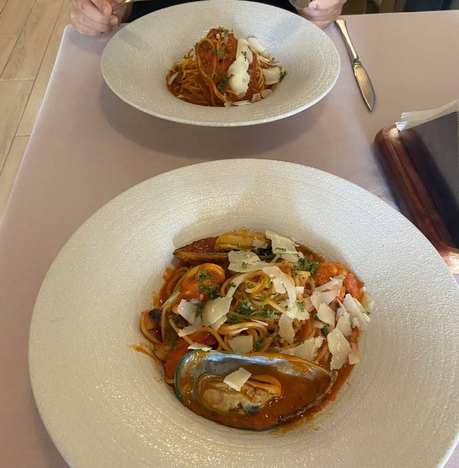 Pasta dish photo from Camelia's Google review